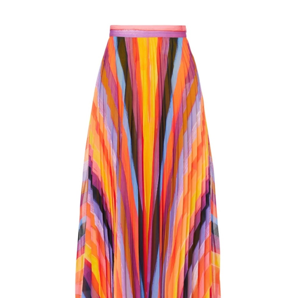 Milly Otha Sunset accordion pleat skirt